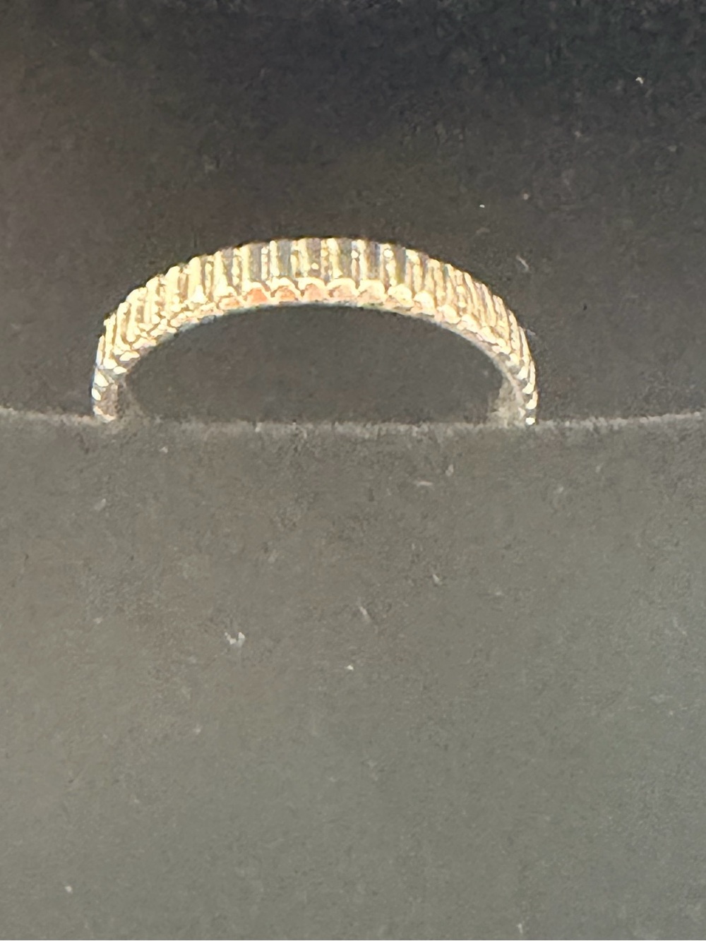 Silver-Tone Ribbed Textured Stackable Band Ring, Size 5.5–6 - Picture 9 of 12